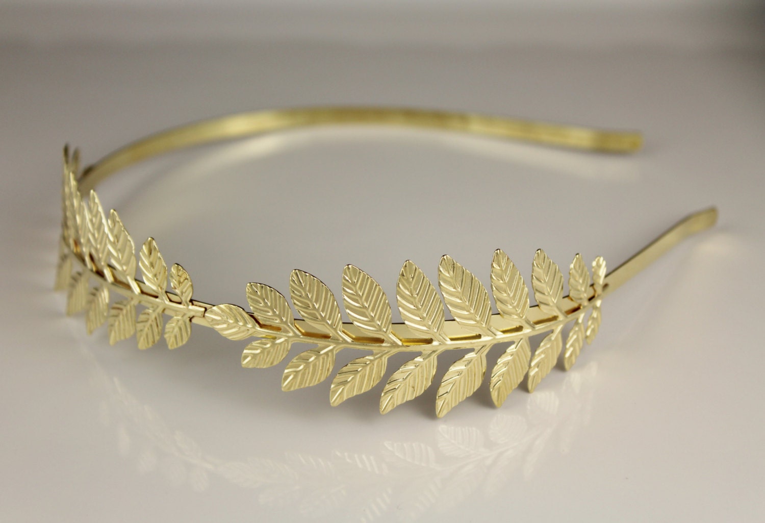 Gold leaf headband Laurel crown Leaves hair by FunFashionAccess