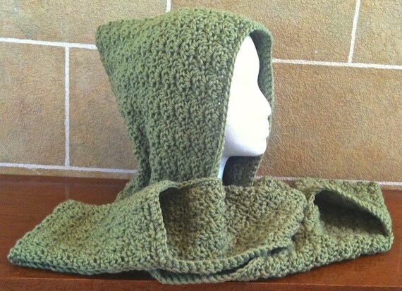 Hooded Scarf with Pockets Crochet Large by SkeinsOfAnarchy