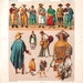 Antique Color Lithographs 1800s Ethnic America Mexico Imp.