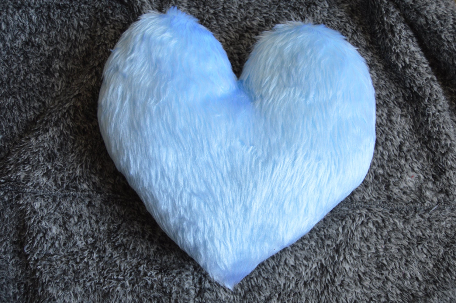 Cute Adorable Heart shaped fluffy pillow Handmade by KhloesArt