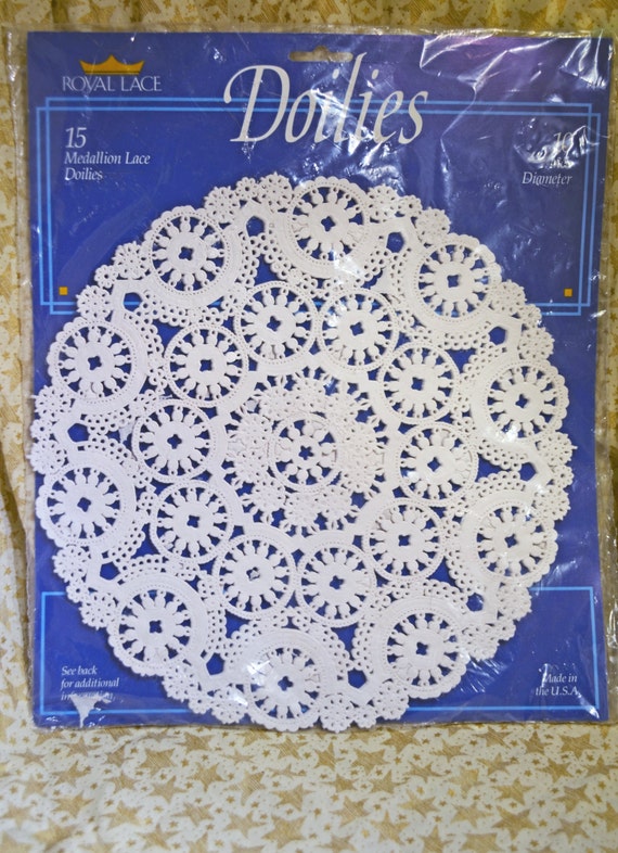 Set of 15 Medallion Lace Doilies 10 Royal Lace