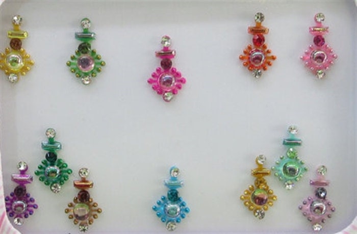 ON SALE 12 Adorable Colored Bindis In One Pack by Beauteshoppe
