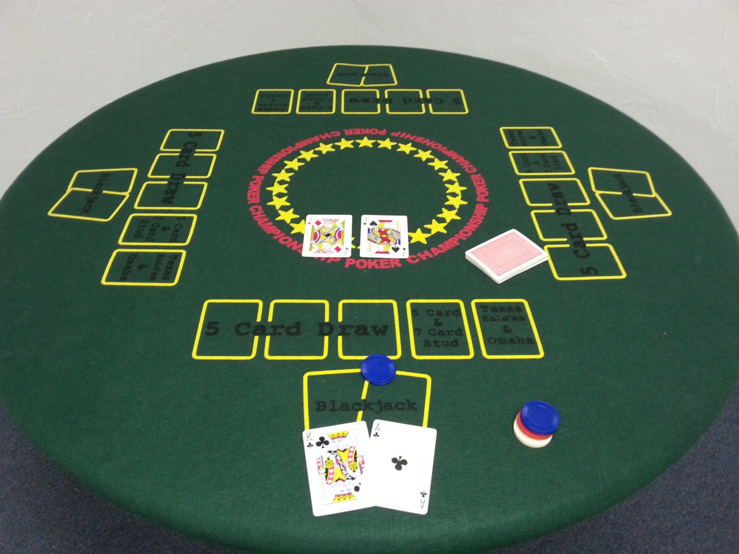 Felt Poker Table cover Game room decor Mancave decor Gifts