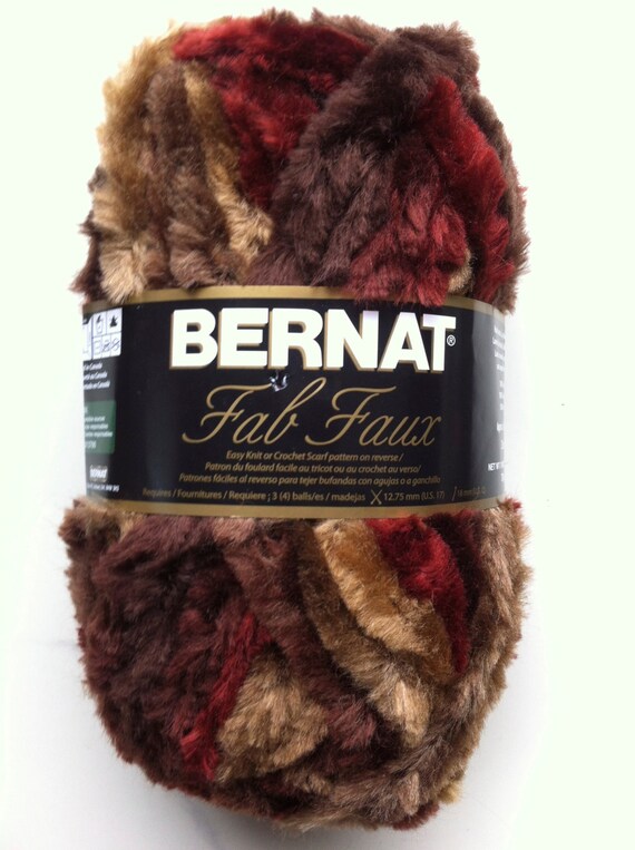 SABLE Bernat Fab Faux Fur Yarn / Faux Fur Trim by dcoyshouseofyarn