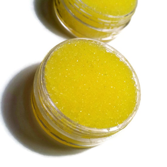 Lemon Sugar Lip Scrub Vegan Sugar Lip Exfoliator by BijouBathCo
