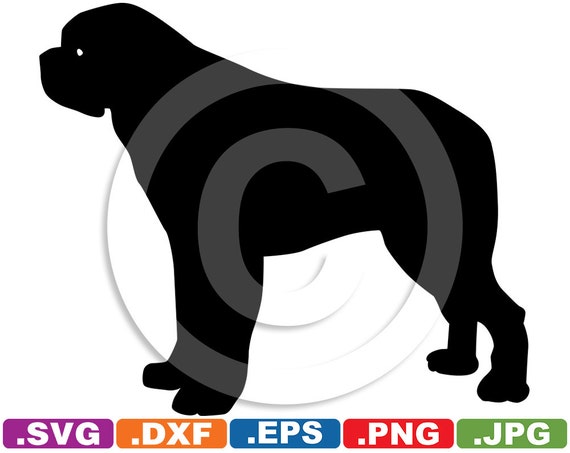 Saint Bernard Dog Image File svg & dxf cutting files for