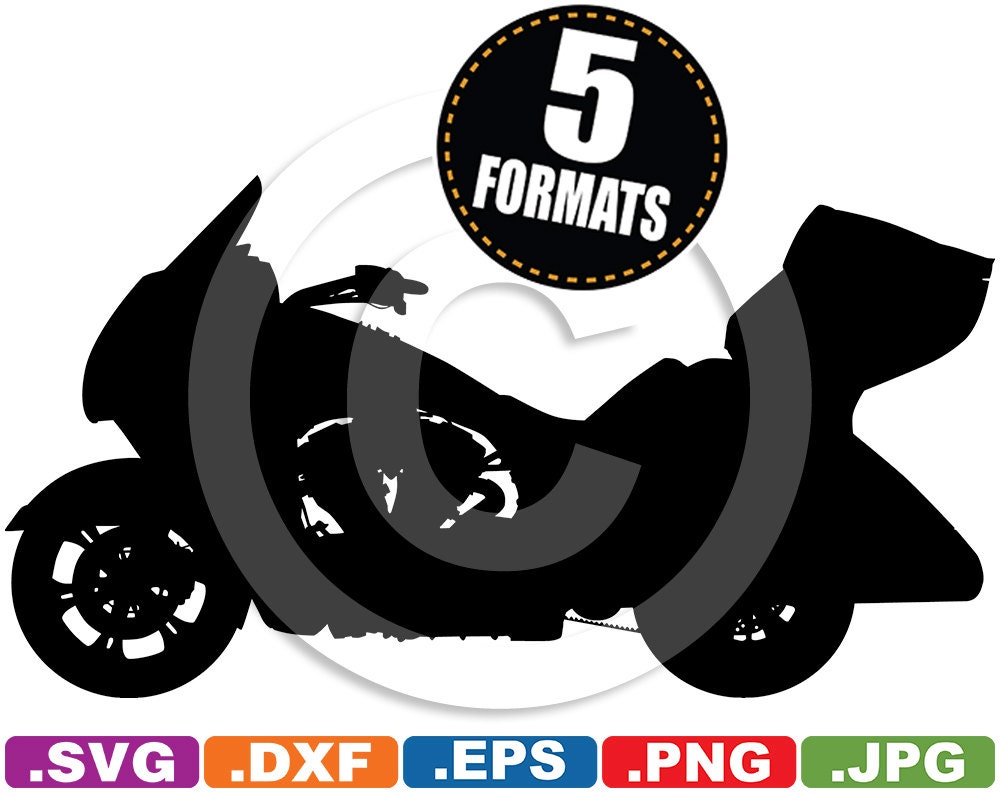 Download Victory Touring Motorcycle Silhouette Clip Art svg & dxf