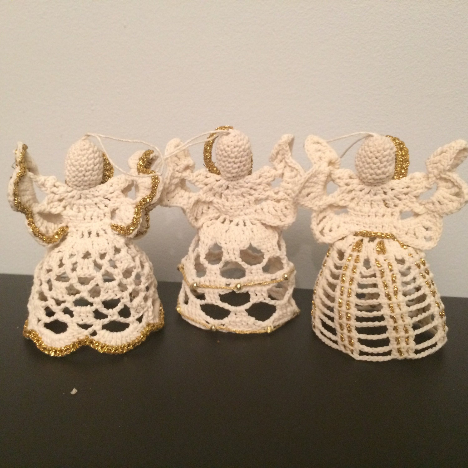 Hand crocheted angel for your Christmas tree or gift.