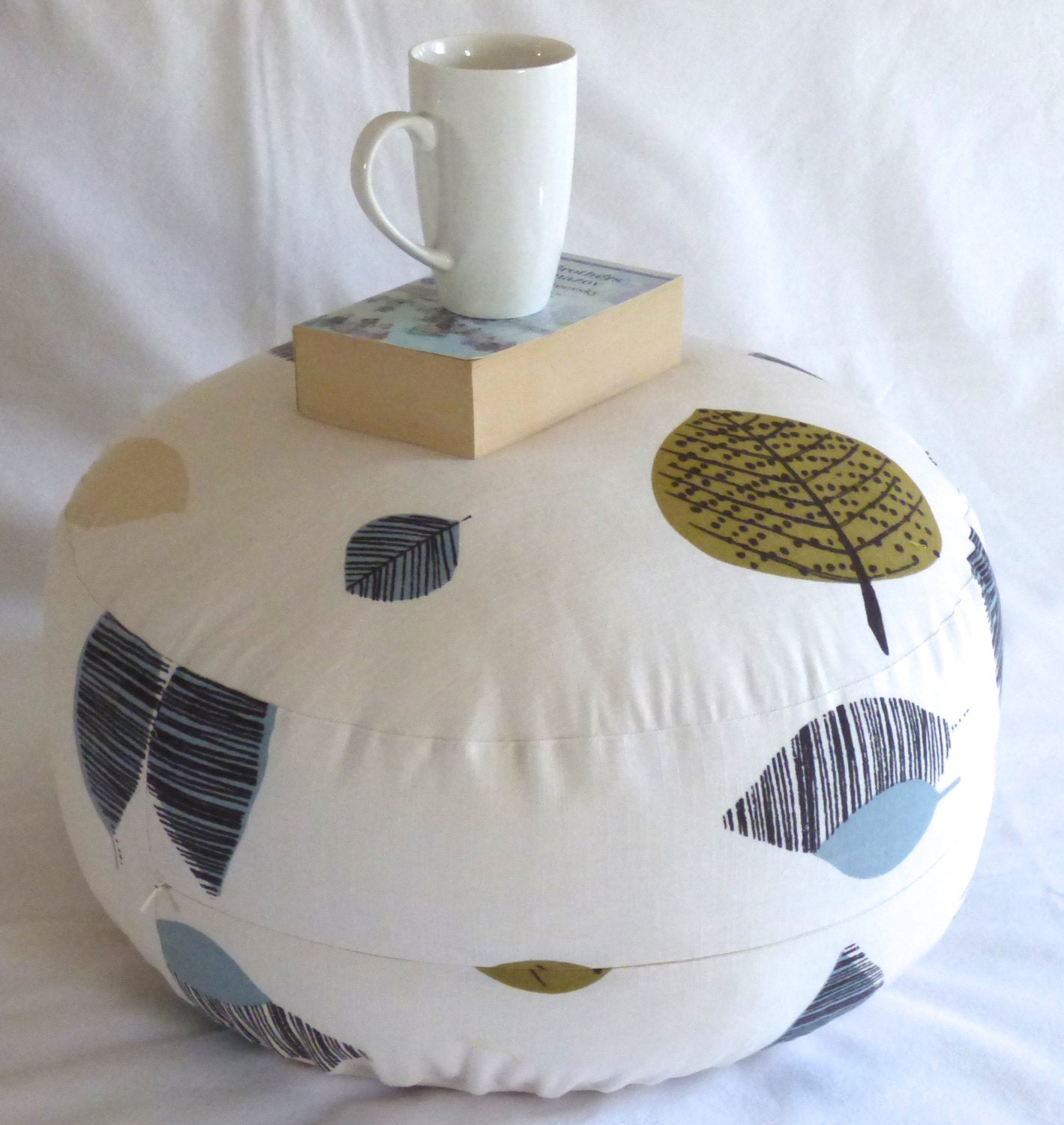 Now on sale. 26 round floor pouf pillow cover made of