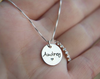 Sterling Silver Name Necklace, Daughter, Sister, Best Friend Jewelry, Personalized Custom Necklace, Name Charm Jewelry