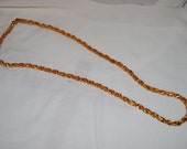 VINTAGE 30" Gold-tone Weave Necklace