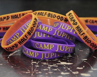 Greeky Geeky Silicone Bracelets. Camp Half-Blood or Camp Jupiter bracelets. Whose camp are you in??