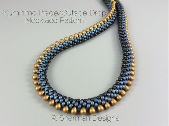 PDF Kumihimo Pattern Kumihimo Inside/Outside Drop Necklace