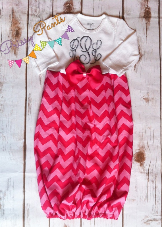 monogrammed gowns for newborns