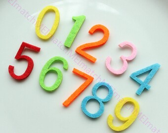 Felt Numbers 32mm Height non-woven fabric NumberZero to Nine Mix Pack for home/school classroom DIY FZ0082--100pcs