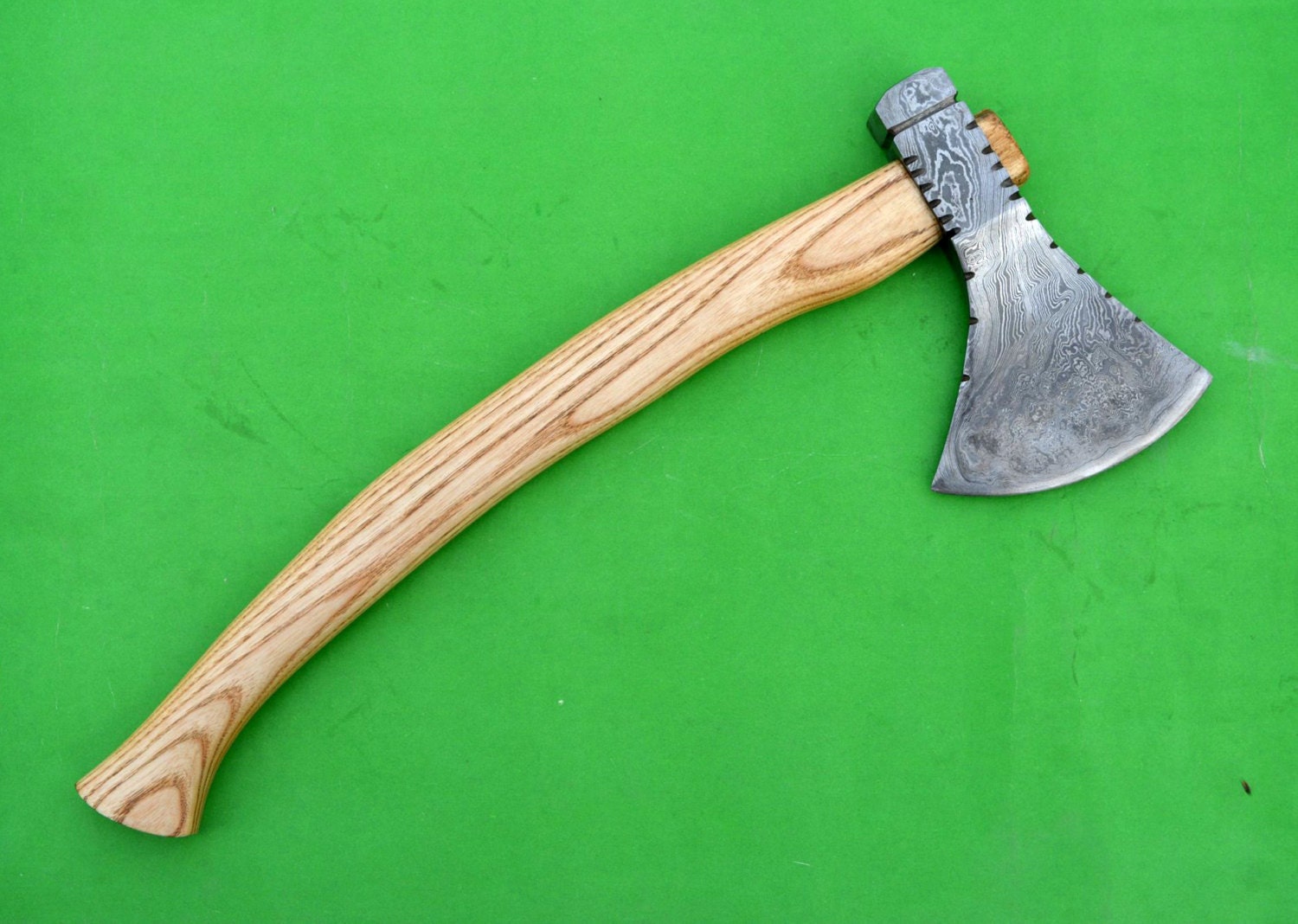 Custom Handmade Damascus Steel Tomahawk by SharpDamascusKnives