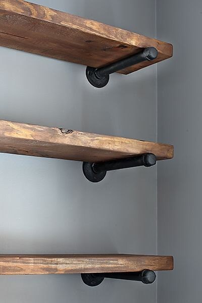 Industrial Shelf / Wood and Galvanized Pipe by IndustrialChicHome