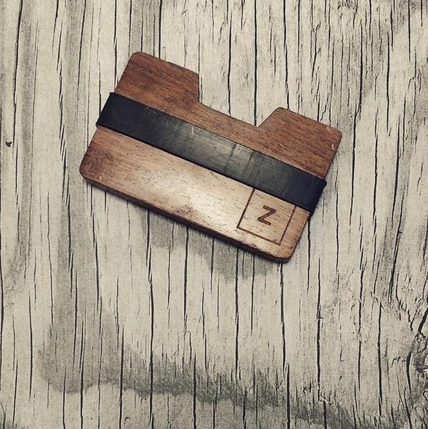 Minimalist wooden wallet stylish simple wood bill and credit