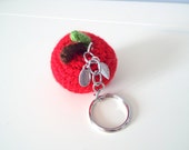 Crochet apple keyring keychain Fruit keyring keychain with charms Accessories Crochet fruits Crochet gifts Amigurumi keychain Men Women Red Crochet apple keyring keychain Fruit keyring keychain with charms Accessories Crochet fruits Crochet gifts Amigurumi keychain Men Women Red