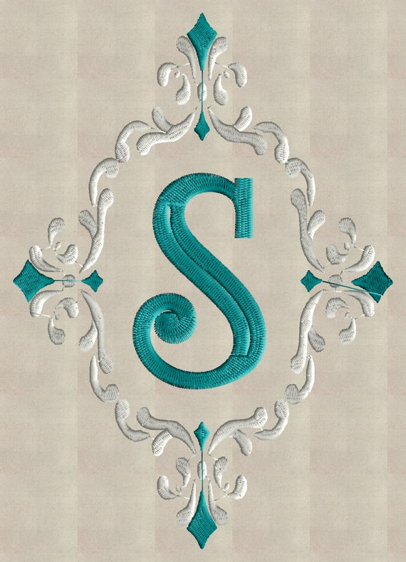 Font frame monogram embroidery design font not included Font frame monogram embroidery design font not included
