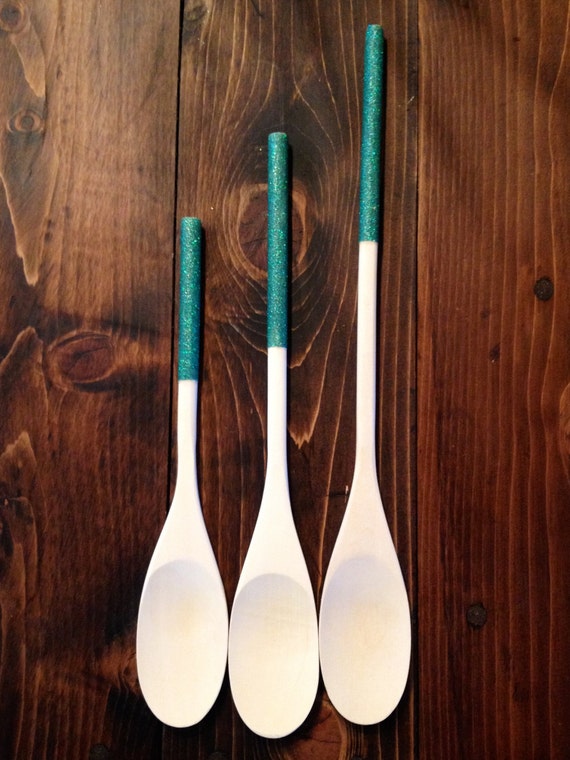 Mermaid Glitter Dipped Spoons by shopjaneofalltrades on Etsy