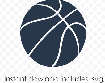 Basketball instant download (zipped .eps .pdf .dxf .svg and .studio files) vector cutting files