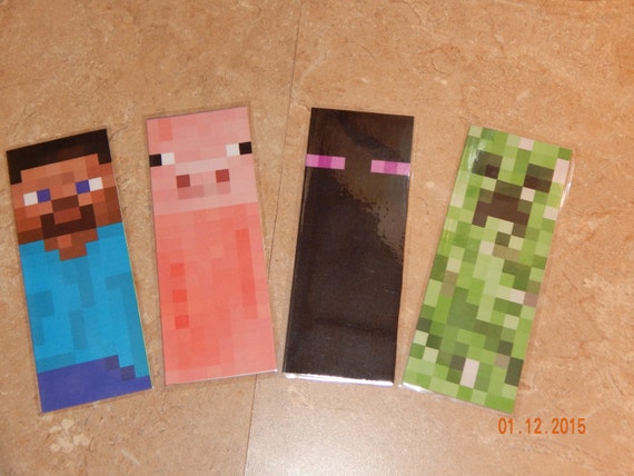 items-similar-to-minecraft-bookmark-favors-on-etsy