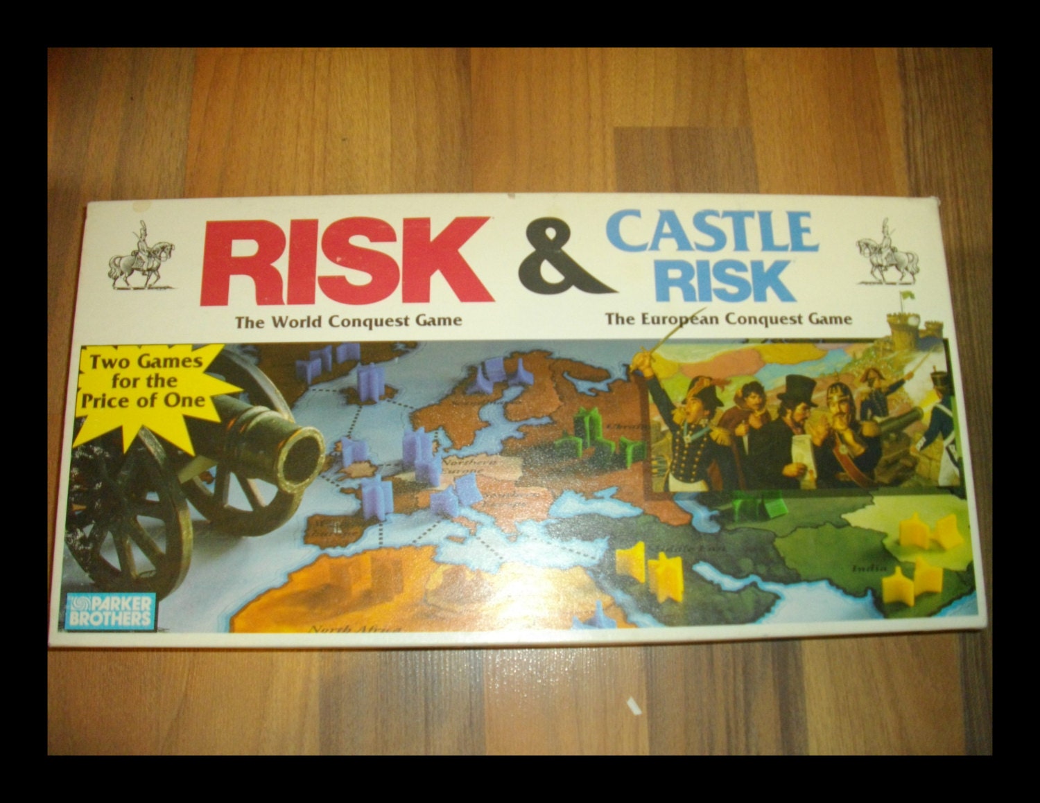 Vintage RISK / CASTLE RISK 1990 Conquest Board Game 100%