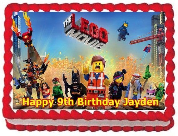 Lego Movie Edible Cake Topper Birthday By Kristinscooltoppers