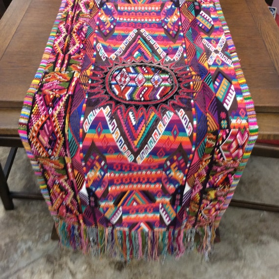 Hand woven Guatemalan table runner made by Beadsandbaublesdall