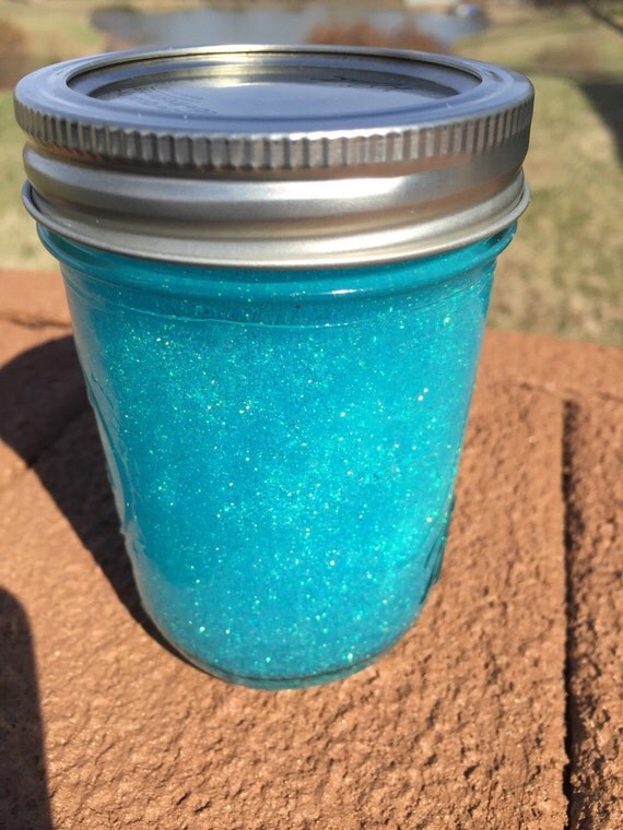 Neon Blue Calming Jar / Glitter Jar / by SparklesSuprise on Etsy