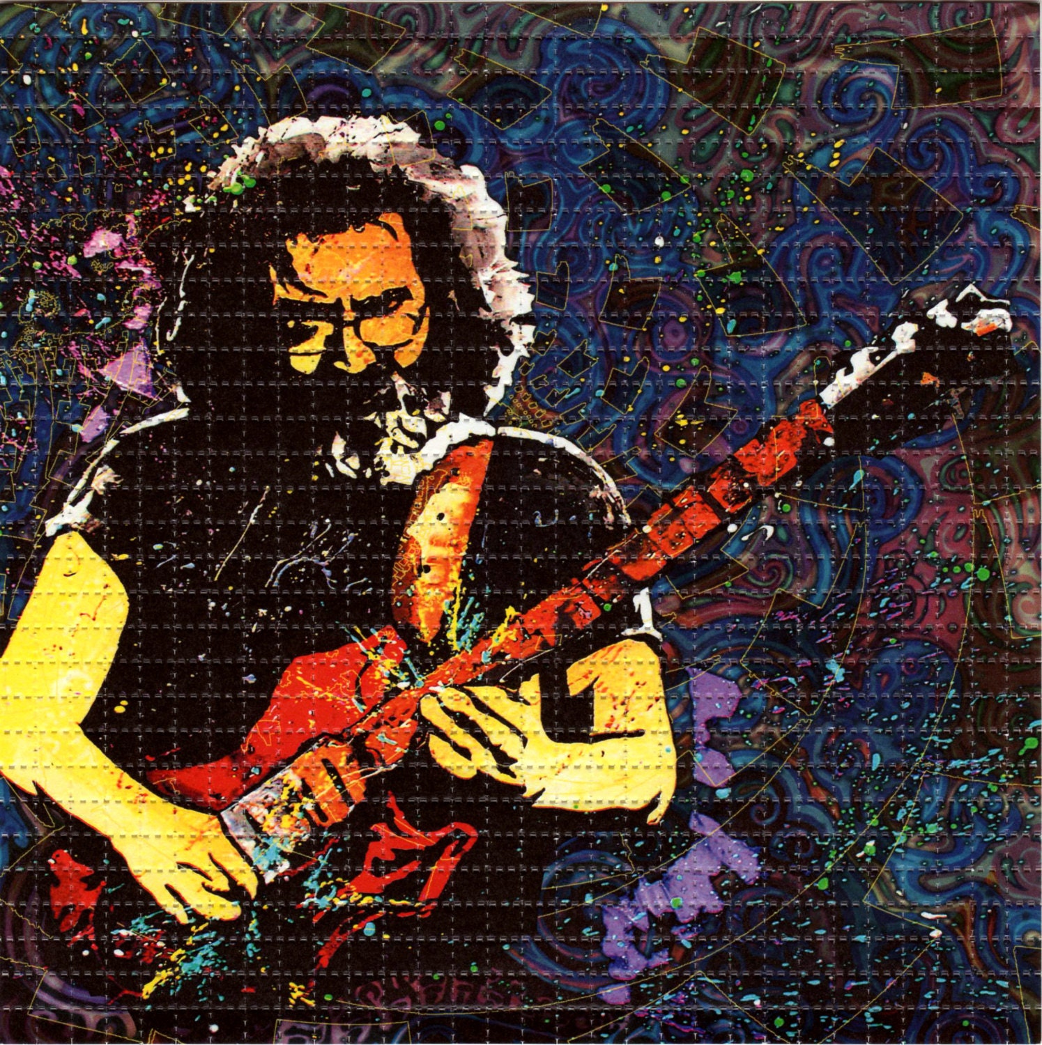 Jerry Garcia BLOTTER ART perforated acid art paper Kesey