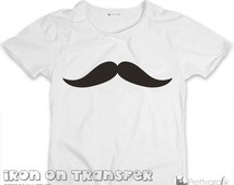 Popular items for mustache iron on on Etsy