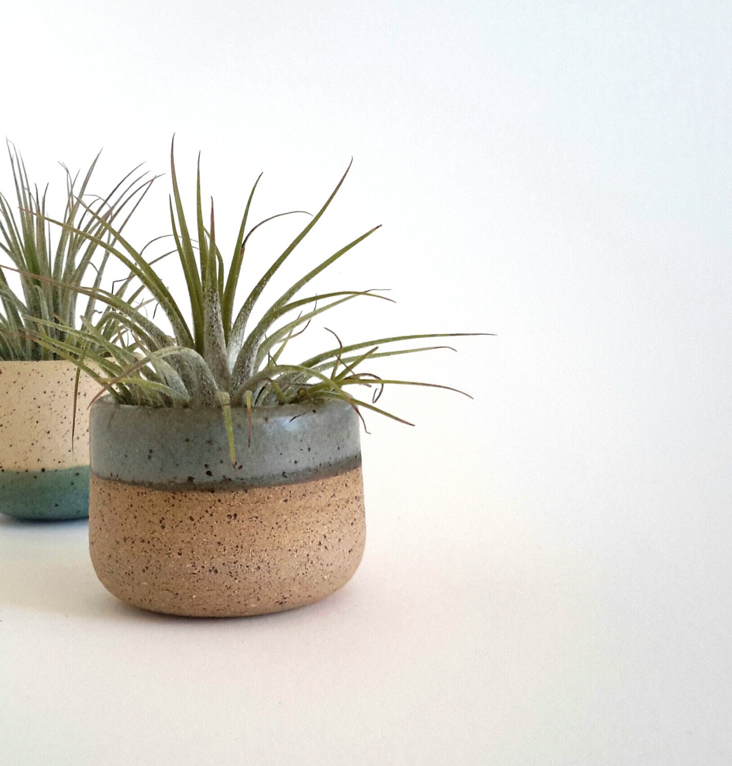 Mini Ceramic Air Plant Pot Modern by on Etsy