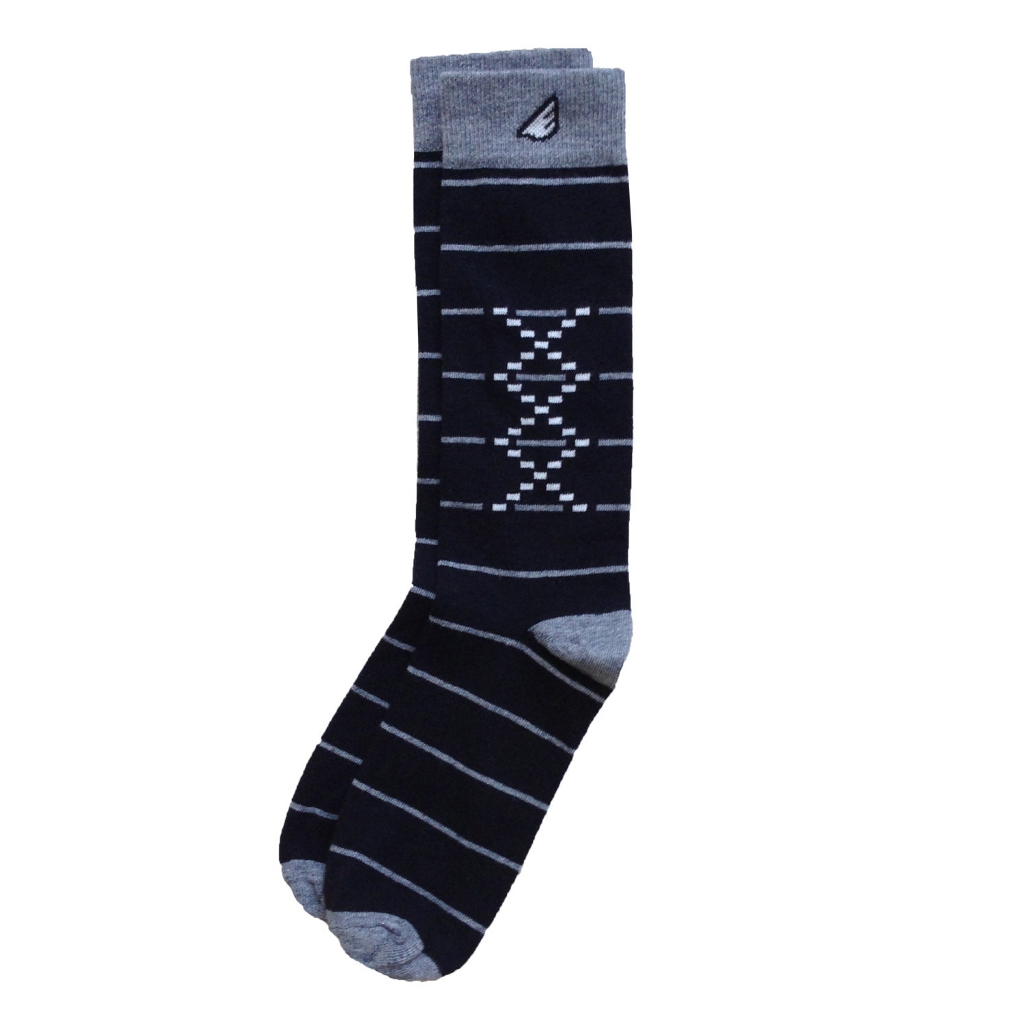Fun Unique Patterned Black Mens Dress / Casual Socks