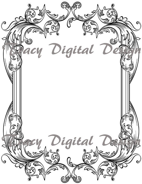 8 Digital Full Page Border Clip Art Full by TracyDigitalDesign