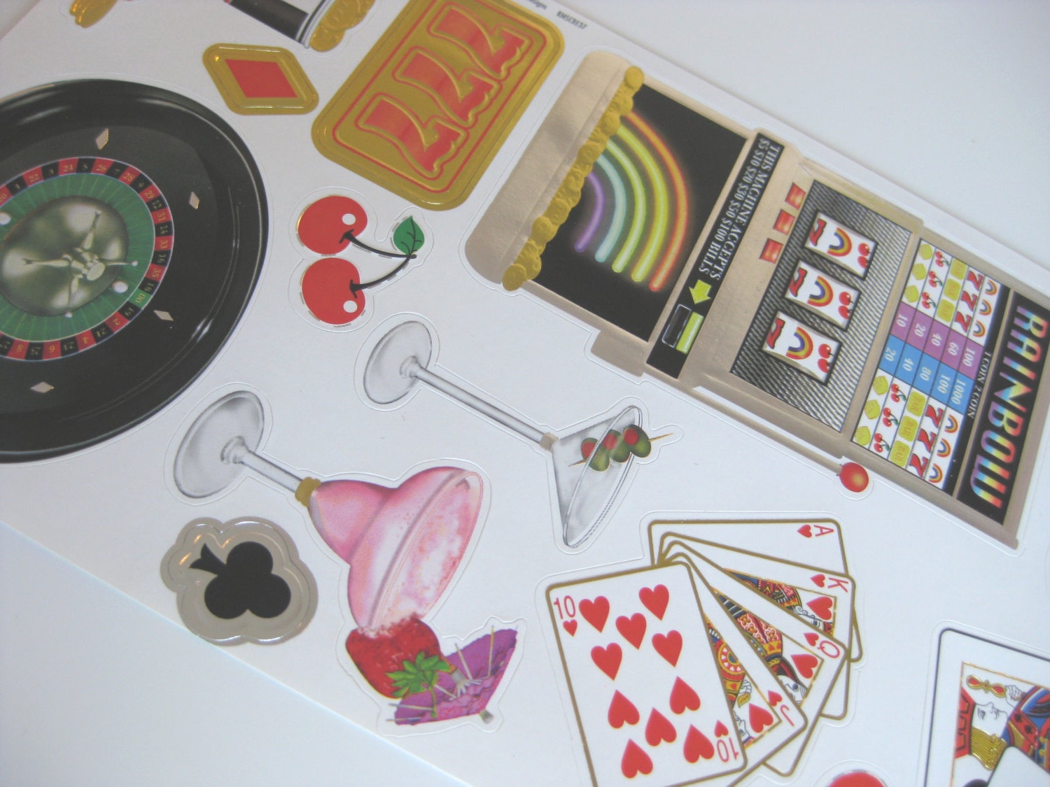 Las Vegas Casino stickers // Paper stickers // Raised stickers