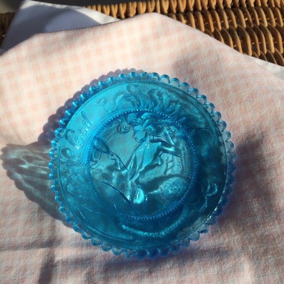 Items similar to Pairpoint Glass Cup Plates / Set of 6 on Etsy