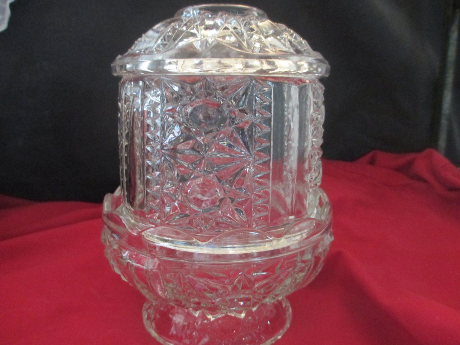 Vintage 2Piece Crystal Fairy Lamp Candle Holder