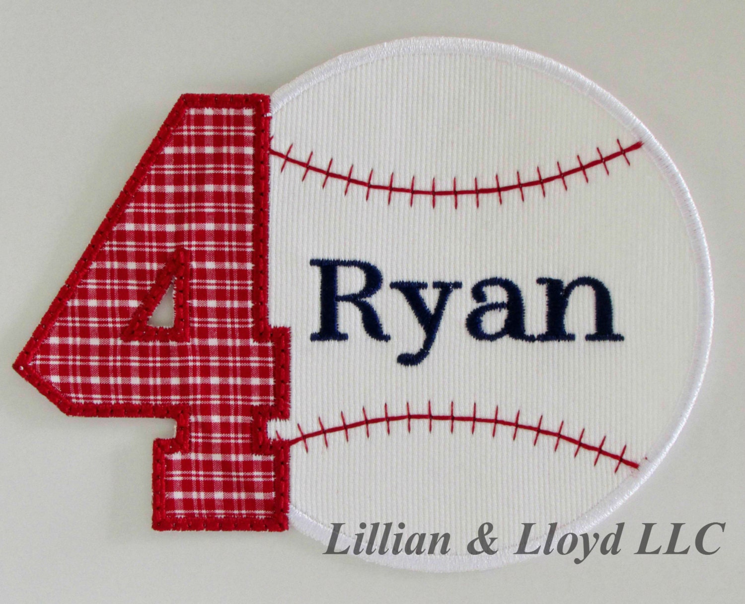 Personalized Baseball Number IronOn Applique/ Baseball Number