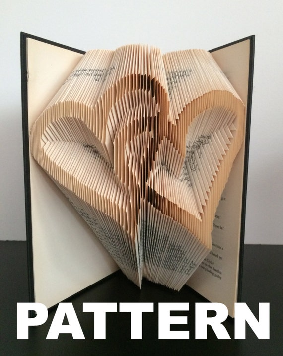 book folding pattern interlocking hearts free instructions