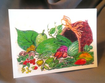 Basket of Tropical Fruits and Veggies