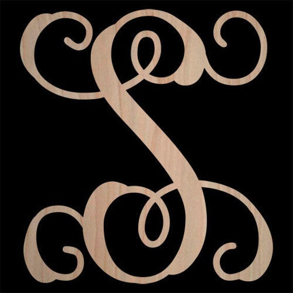 14 inch Single Wooden Monogram Letter Wooden Letters Wood