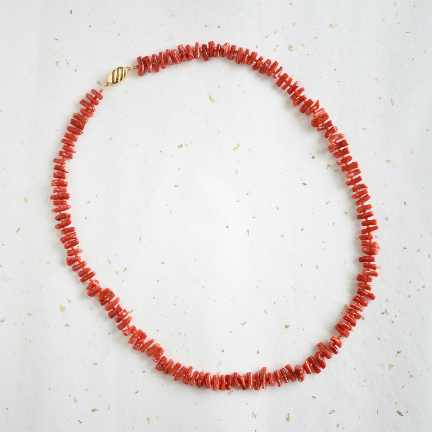 Natural Italian Red Coral Necklace C003 by 10illusions on Etsy