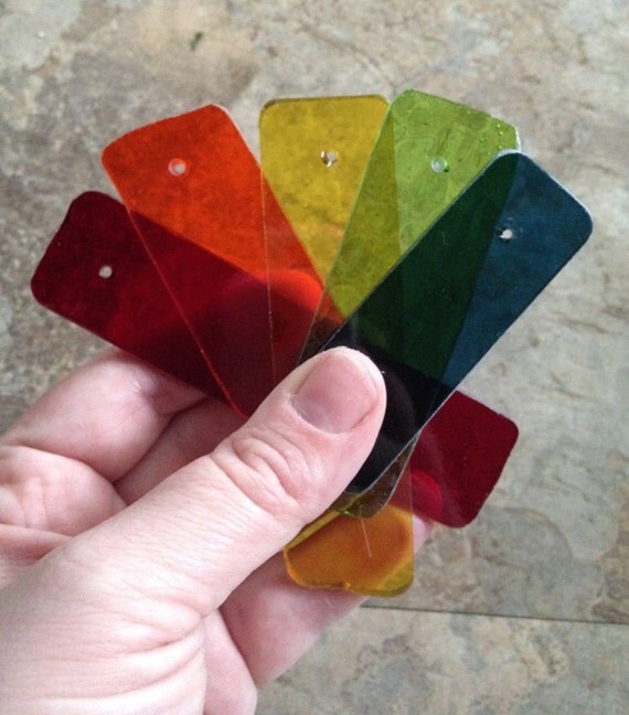 Rainbow Stained Glass Chimes Red Orange Yellow Green Blue Rainbow Stained Glass Chimes Red Orange Yellow Green Blue Pieces Pre Drilled Cut And Polished Wind From Brennanartglass On