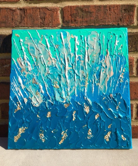 Gold Leaf Acrylic Painting Abstract Art Abstract Painting