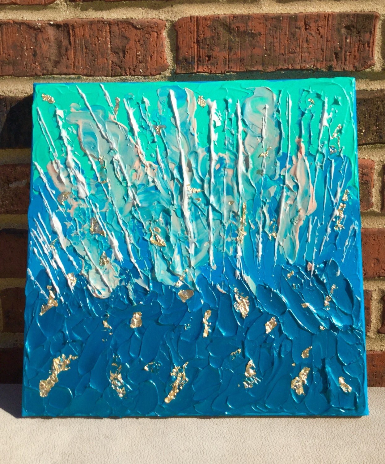 Gold Leaf Acrylic Painting Abstract Art Abstract Painting