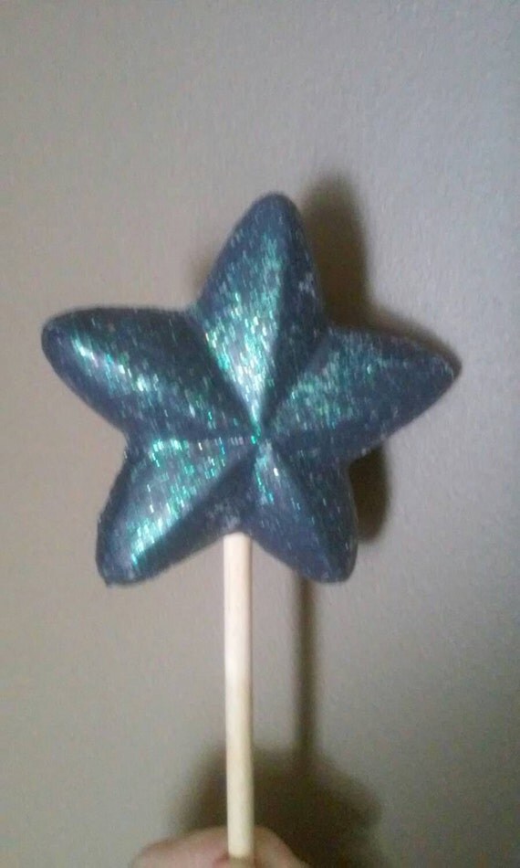 BlueGray Sparkle STAR Antenna Ball Topper by UglySheDoLL