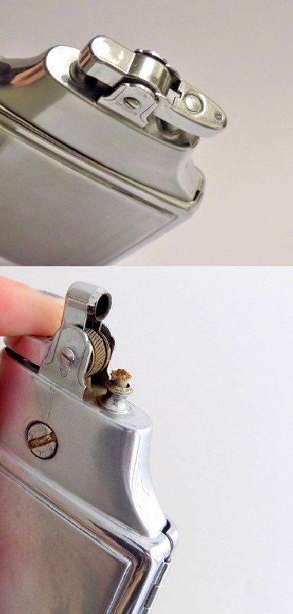 1950s Cigarette Case Lighter Combo Working Ronson Mastercase