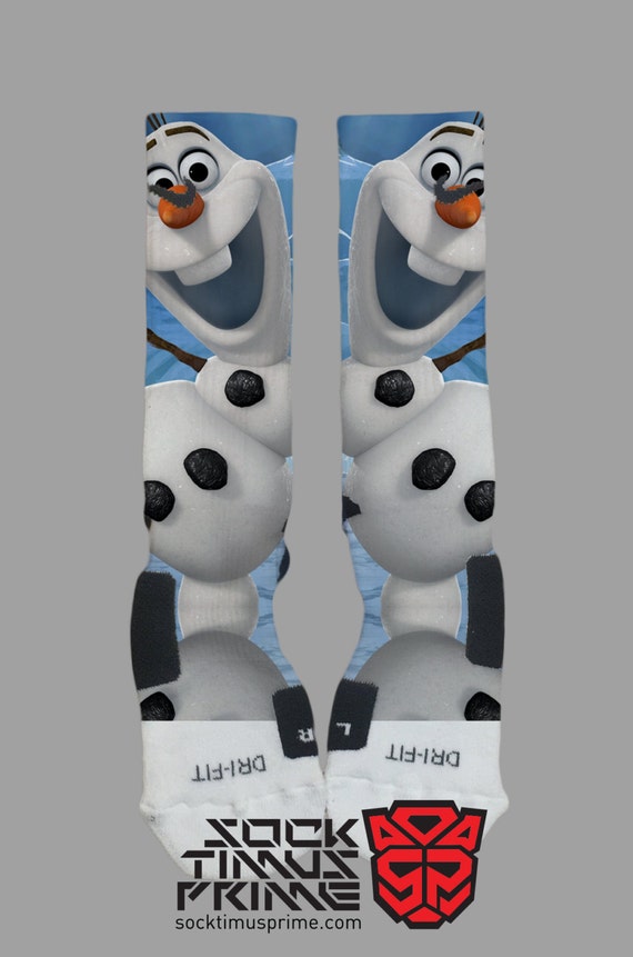 Custom Nike Elite Socks Frozen Olaf Nike Elite by SocktimusPrime